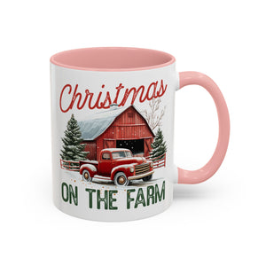 Christmas on the Farm, Red Truck and Barn Mug-Mug-Wild Pour