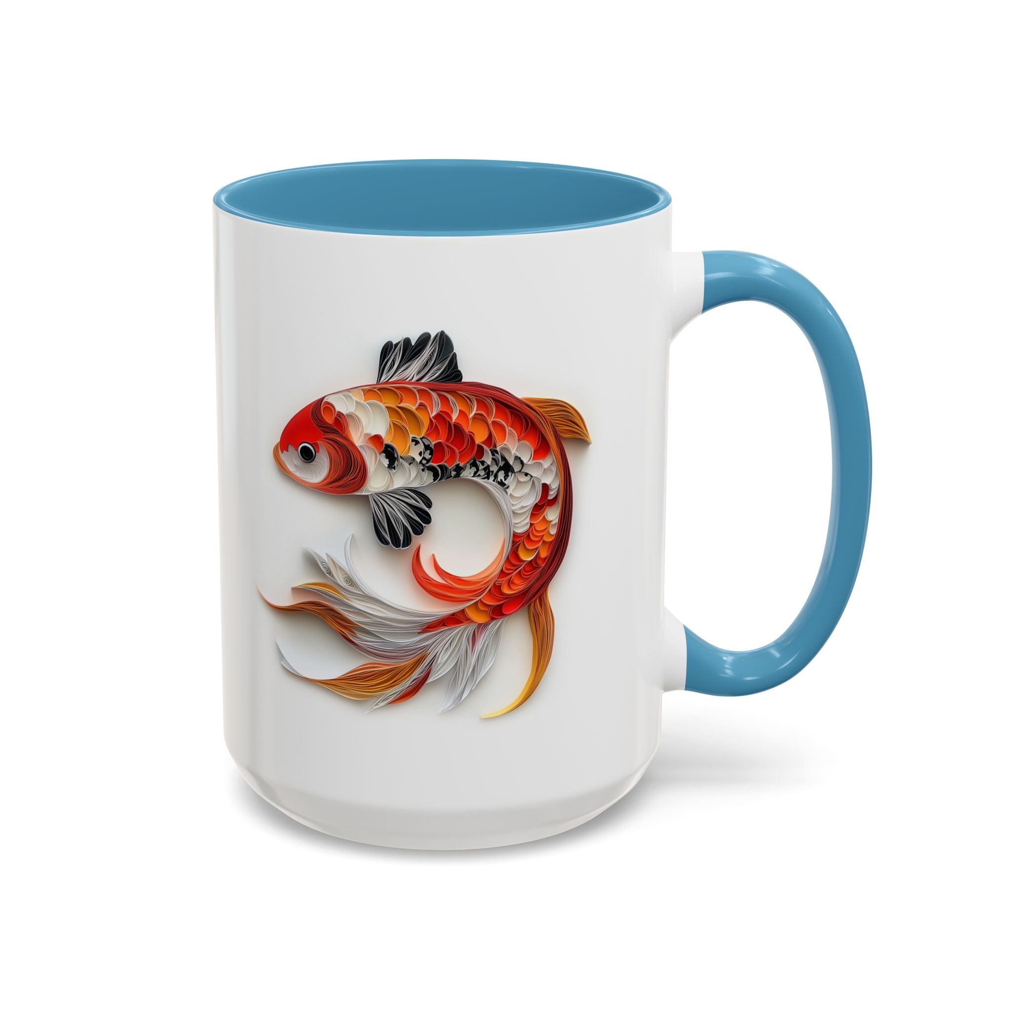 Koi Fish, Paper Quilling Mug-Mug-Wild Pour