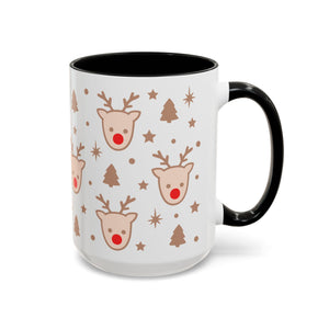 Red-Nosed Reindeer, Wrap-Around Holiday Mug-Mug-Wild Pour