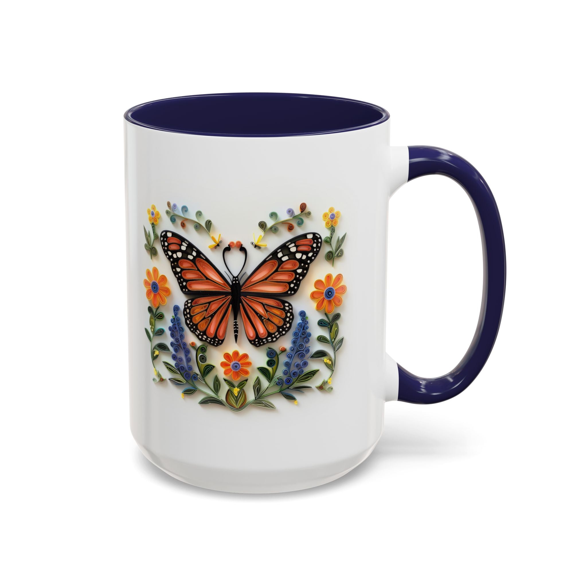 Monarch Butterfly, Paper Quilling Mug-Mug-Wild Pour