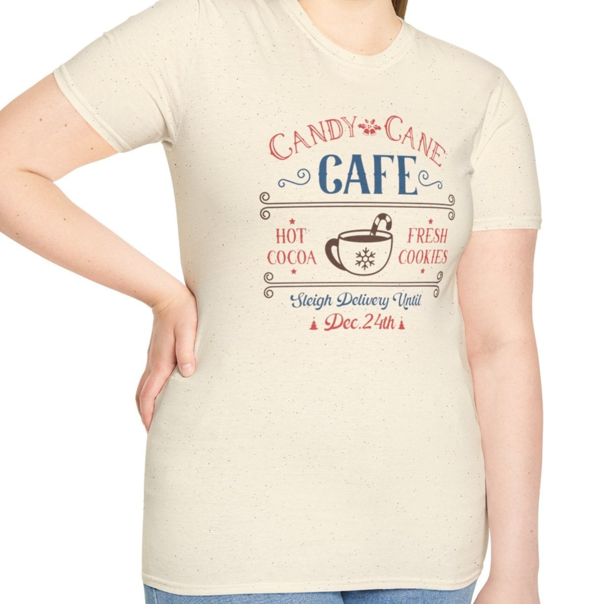 Candy Cane Cafe Tee-Adult Tees-Wild Pour