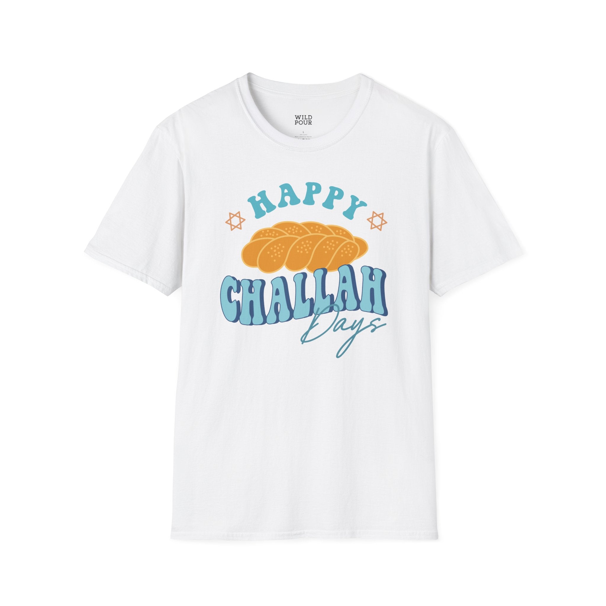 Happy Challah Days Tee-Adult Tees-Wild Pour