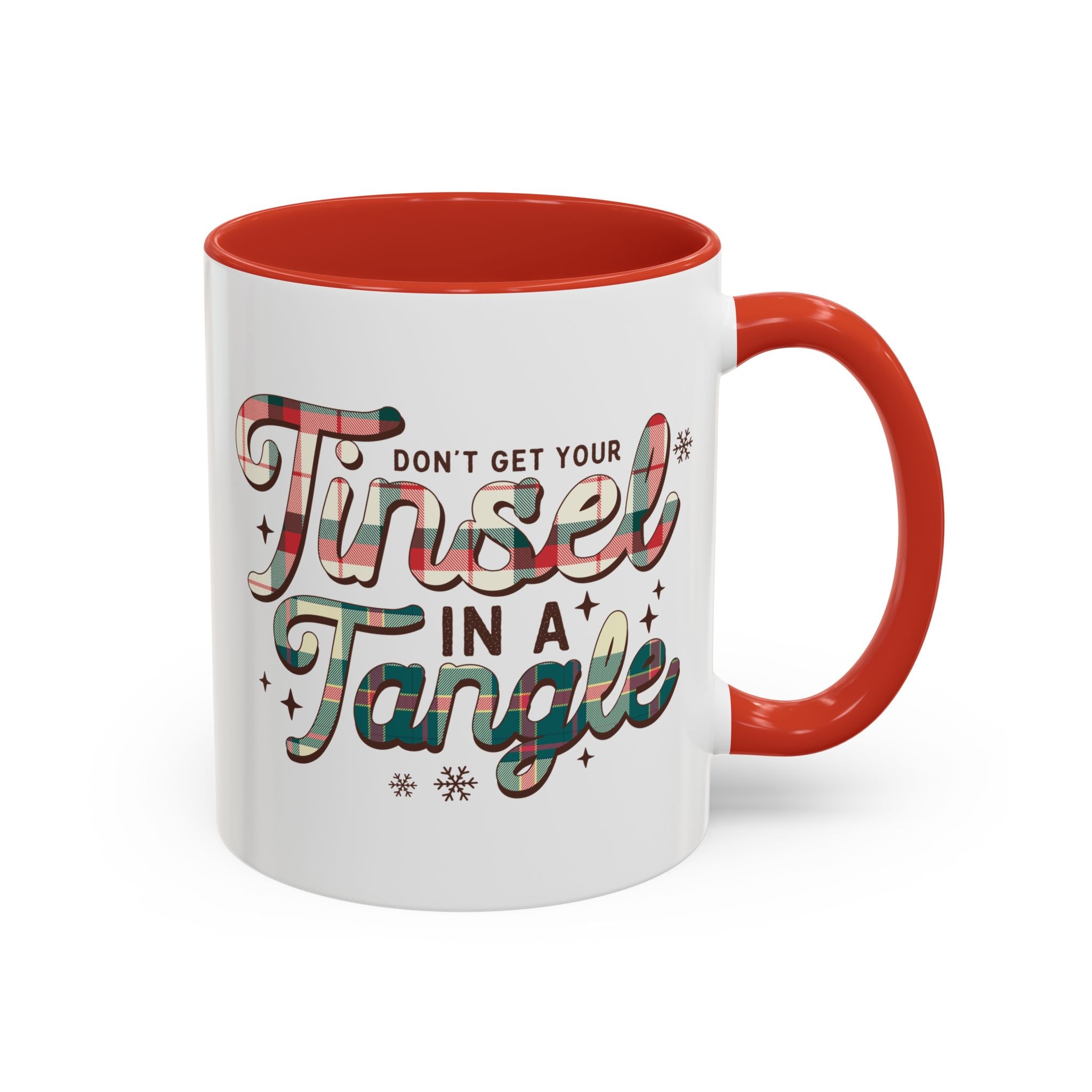 Don't Get Your Tinsel in a Tangle, Plaid Mug-Mug-Wild Pour