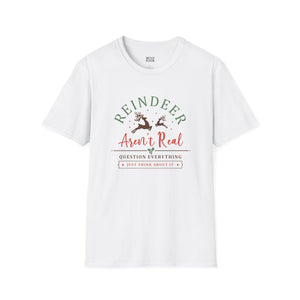 Reindeer Aren't Real Tee-Adult Tees-Wild Pour