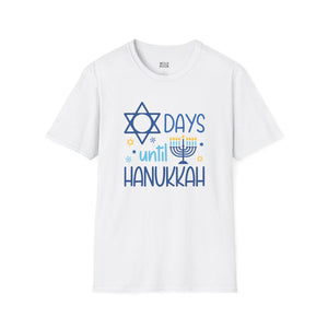 Days Until Hanukkah Tee-Adult Tees-Wild Pour