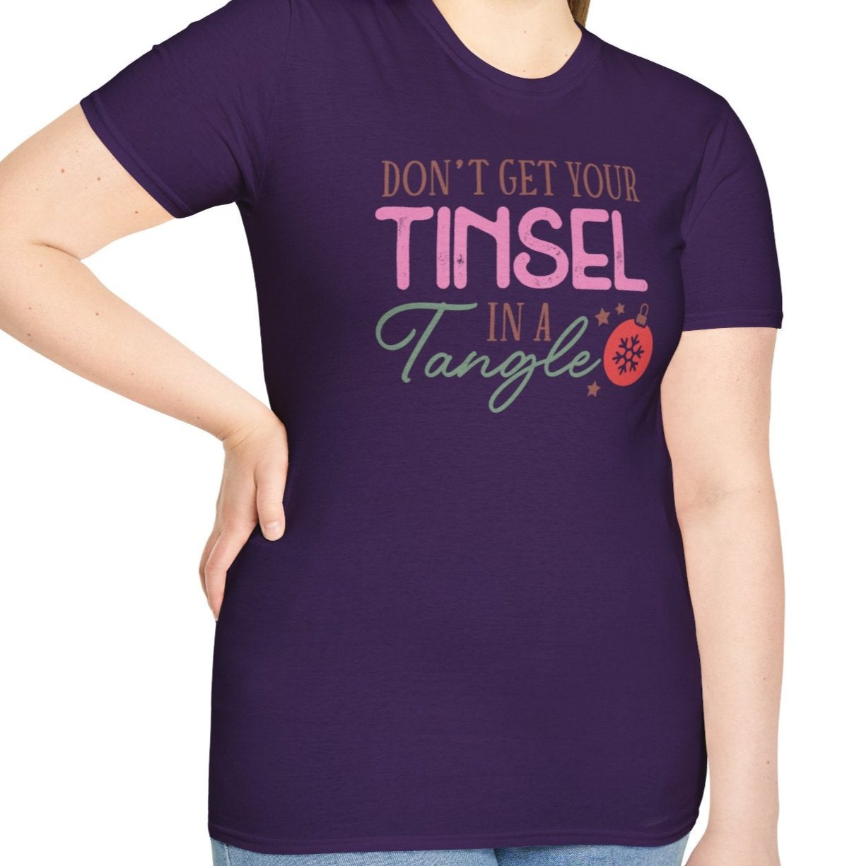 Don't Get Your Tinsel in a Tangle Tee-Adult Tees-Wild Pour