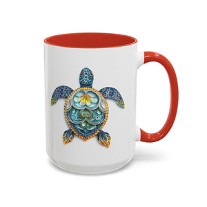 Sea Turtle, Paper Quilling Mug-Mug-Wild Pour