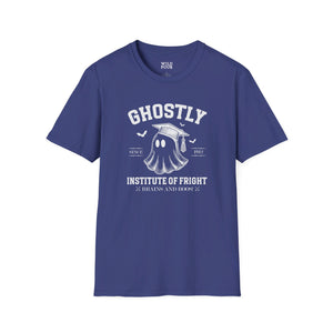 Ghostly Institute of Fright - Halloween University Tee-Adult Tees-Wild Pour