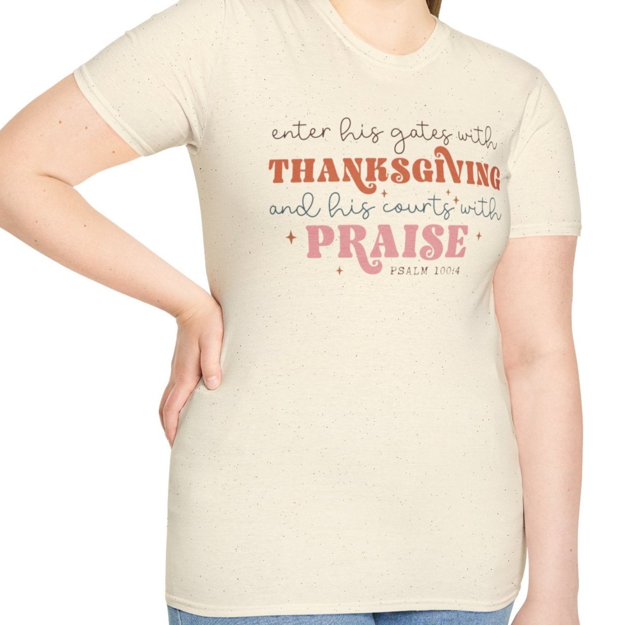 Enter His Gates with Thanksgiving Tee-Adult Tees-Wild Pour