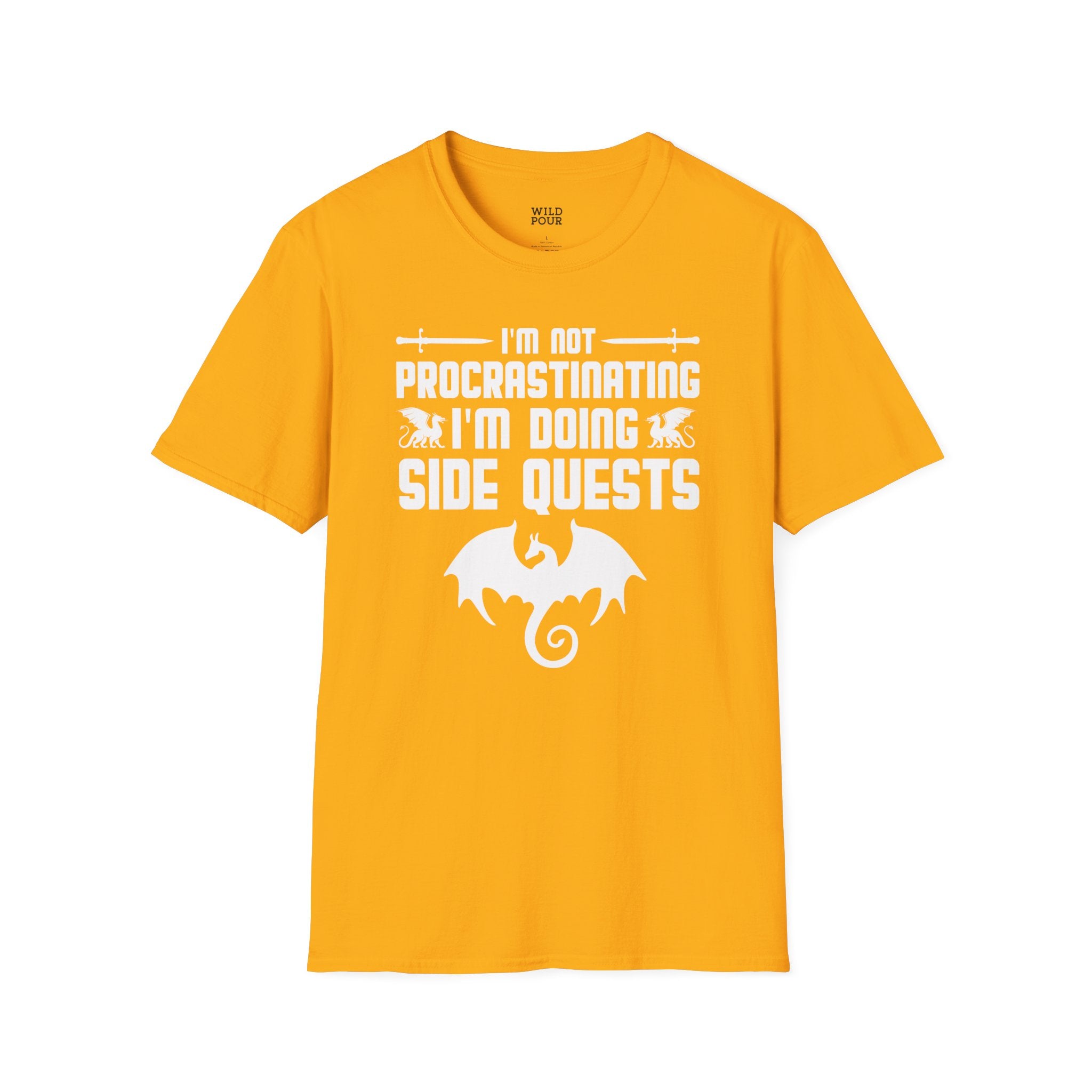 I'm Not Procrastinating, I'm Doing Side Quests, Gamer Tee-Adult Tees-Wild Pour