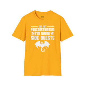 I'm Not Procrastinating, I'm Doing Side Quests, Gamer Tee-Adult Tees-Wild Pour