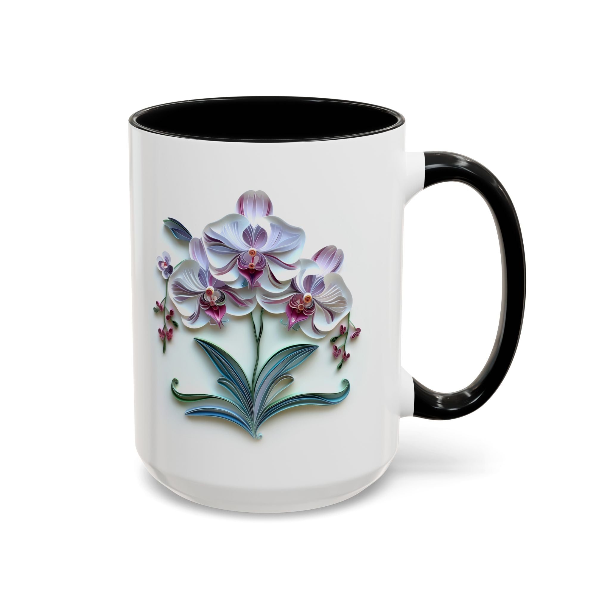 Orchids, Paper Quilling Mug-Mug-Wild Pour