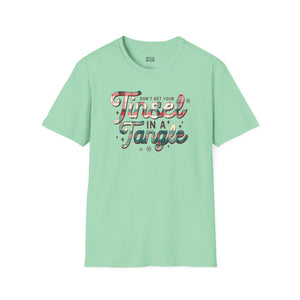 Don't Get Your Tinsel in a Tangle, Plaid Tee - Ultra-soft and super comfy, our premium quality unisex tees are perfect for any season.