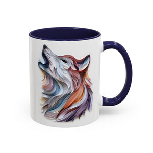 Howling Wolf, Paper Quilling Mug-Mug-Wild Pour