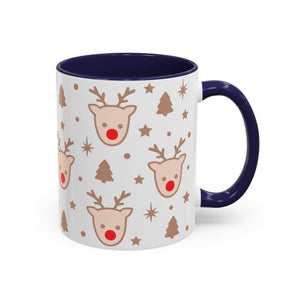 Red-Nosed Reindeer, Wrap-Around Holiday Mug-Mug-Wild Pour