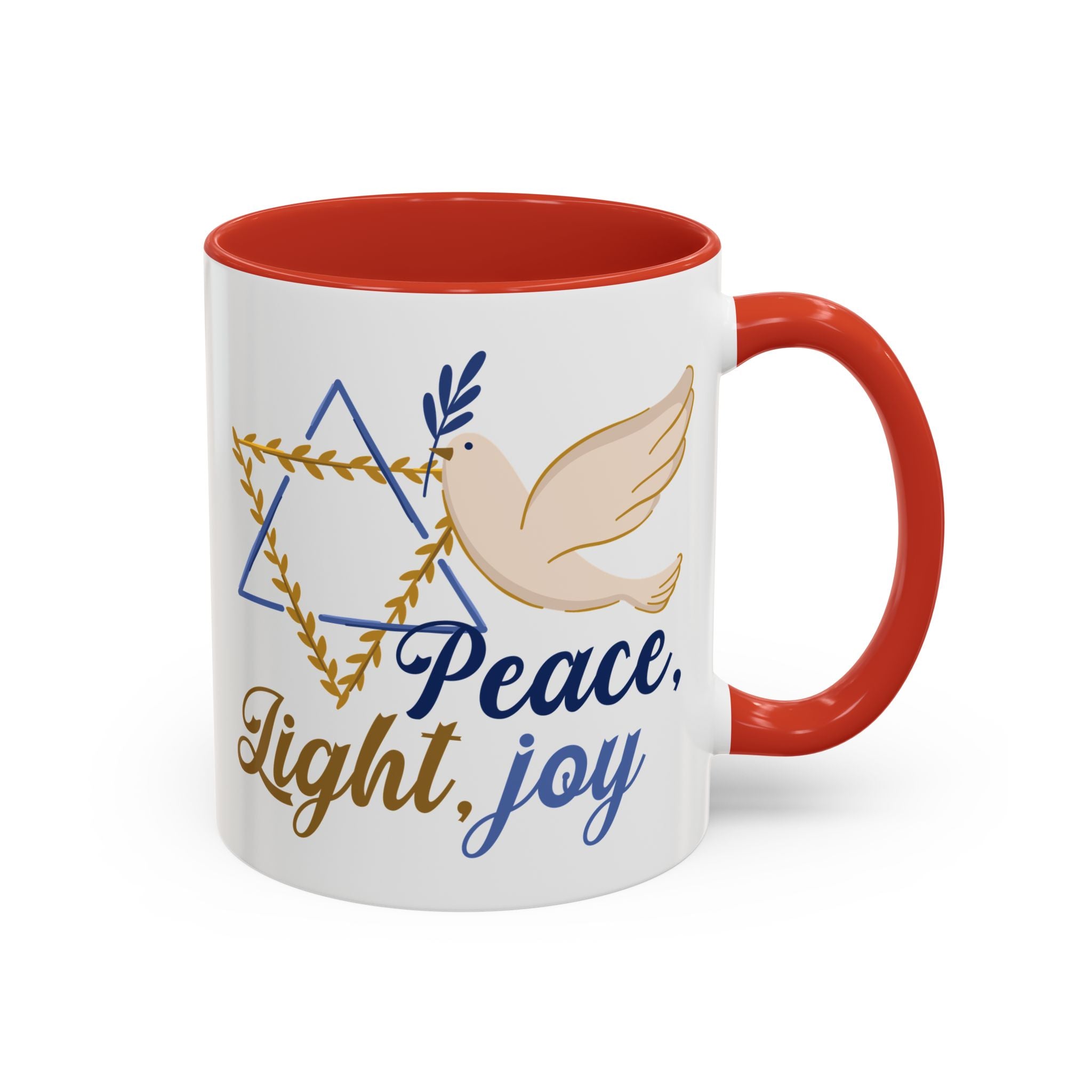 Peace, Light, Joy Hanukkah Mug-Mug-Wild Pour