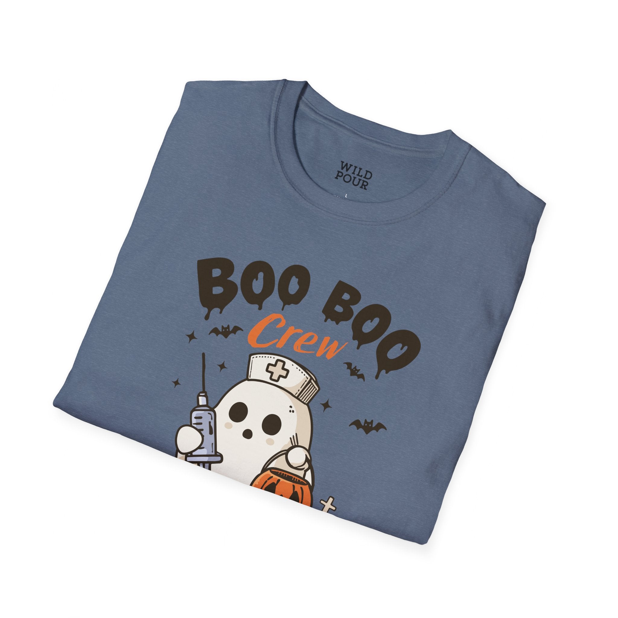 Boo Boo Crew, Ghost Tee-Adult Tees-Wild Pour