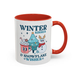 Winter Kisses and Snowflake Wishes, Snowman Mug-Mug-Wild Pour