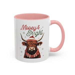 Mooey and Bright, Christmas Farm Highland Cow Mug-Mug-Wild Pour