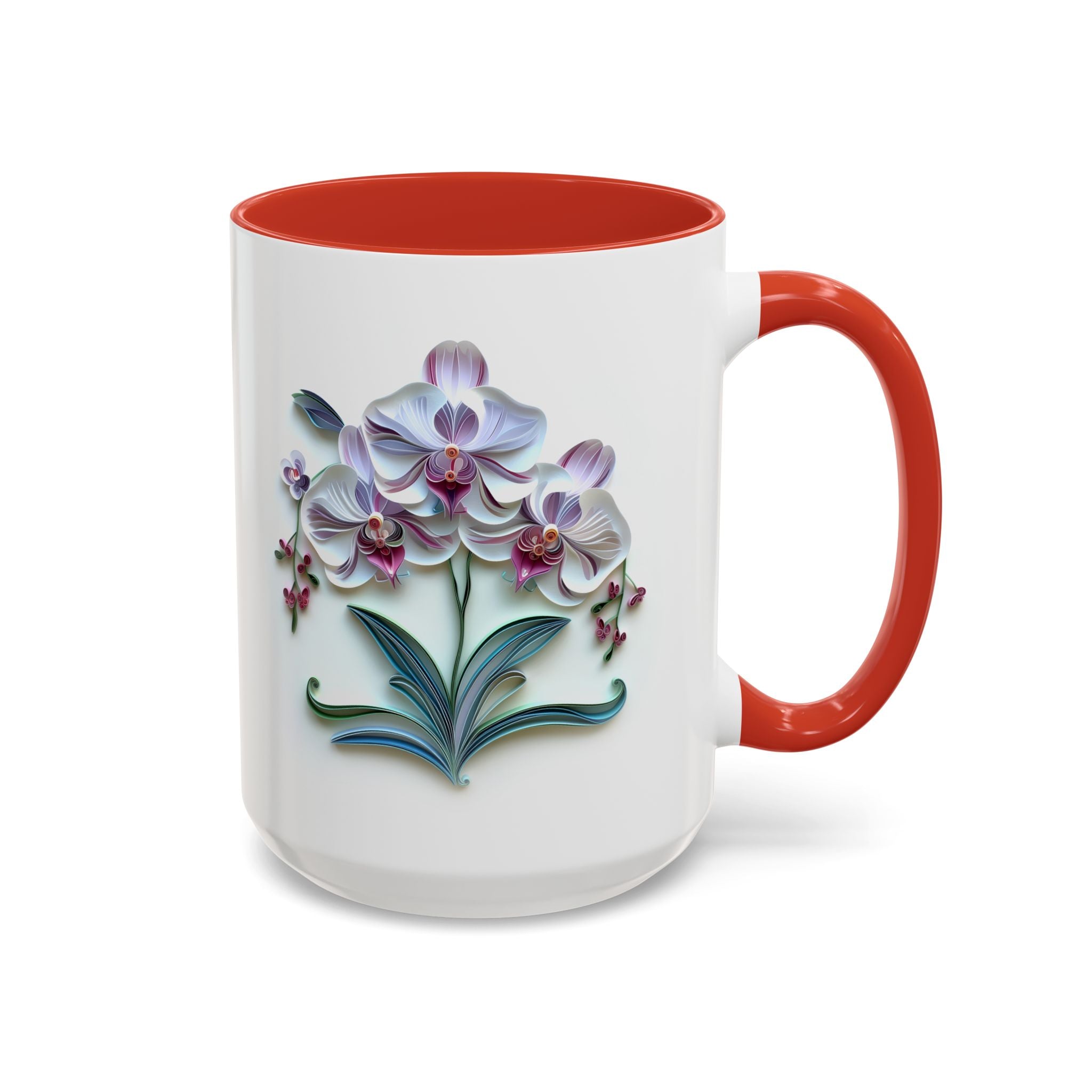 Orchids, Paper Quilling Mug-Mug-Wild Pour