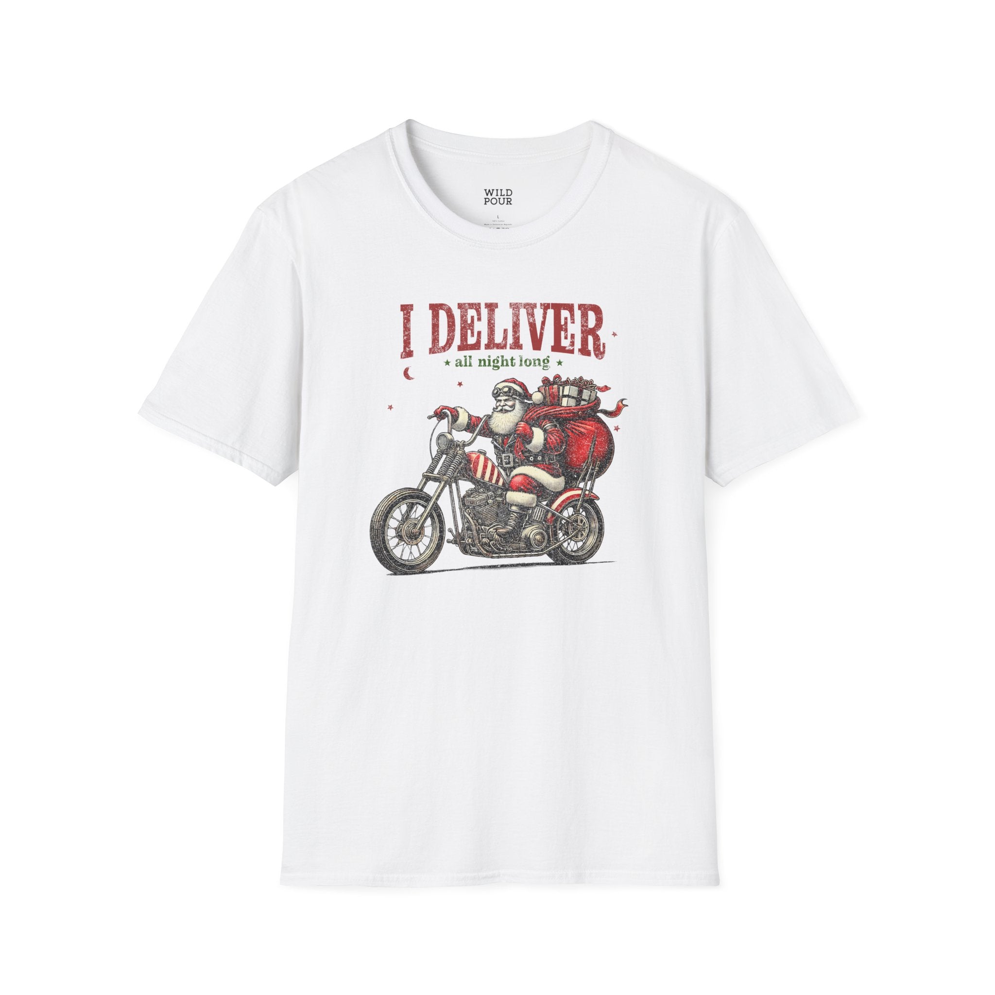 I Deliver All Night Long, Santa Tee - Ultra-soft and super comfy hoodies, made from a thick blend of cotton and polyester.