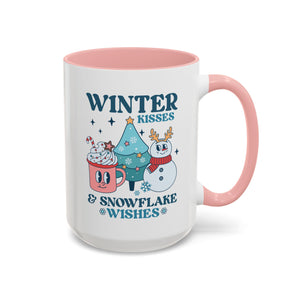 Winter Kisses and Snowflake Wishes, Snowman Mug-Mug-Wild Pour