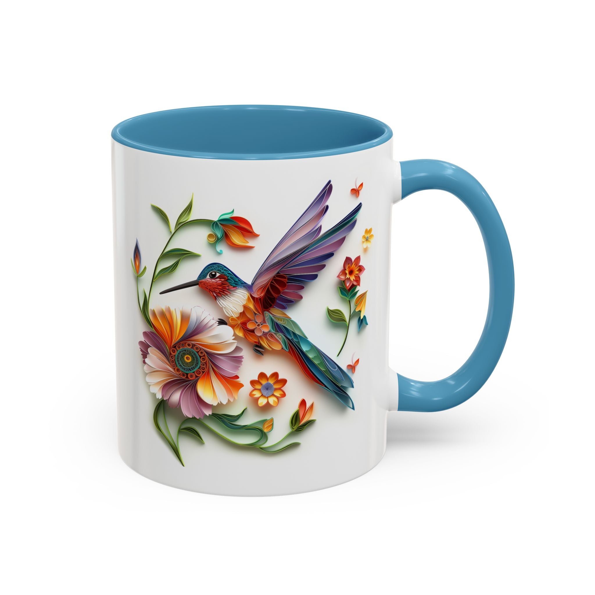 Hummingbird, Paper Quilling Mug-Mug-Wild Pour