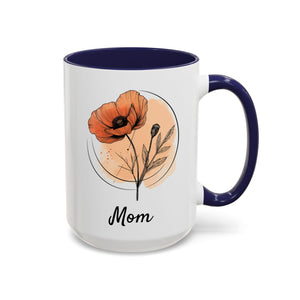 August Poppy, Personalized Birth Month Mug-Mug-Wild Pour