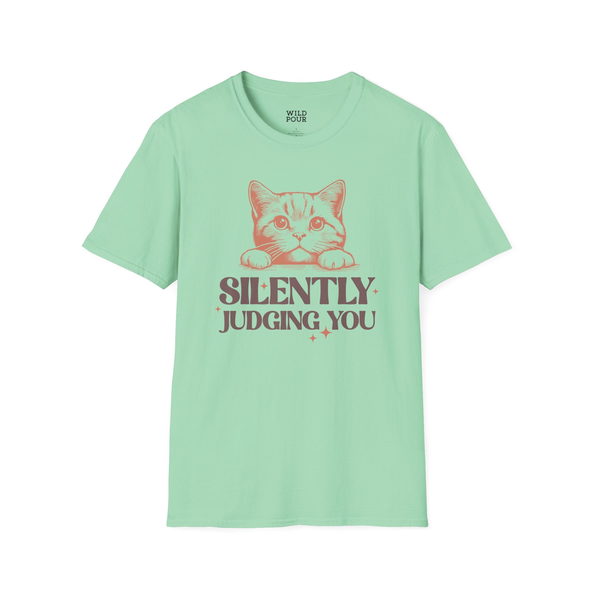 Silently Judging You, Cat Tee-Adult Tees-Wild Pour