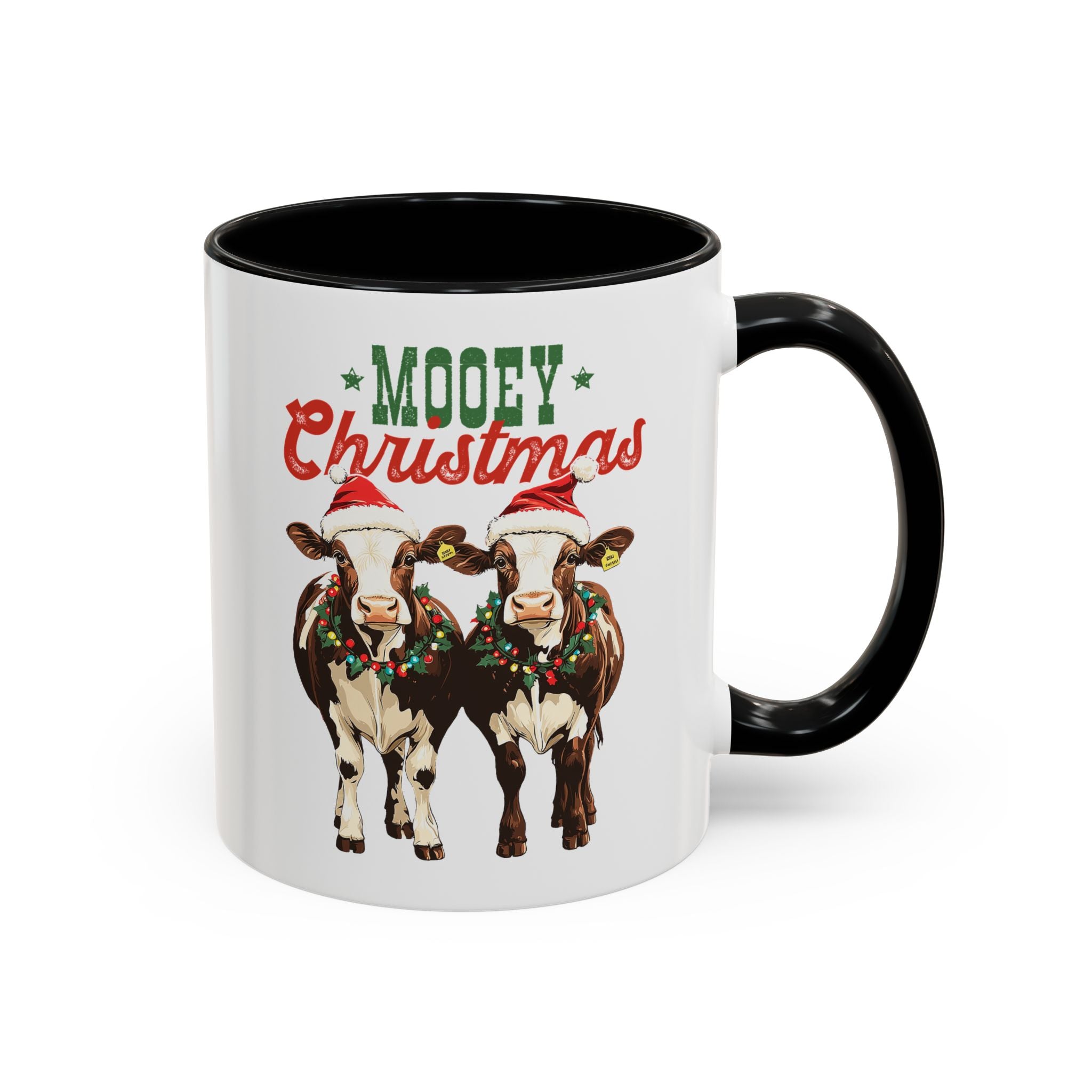 Mooey Christmas, Christmas Farm Cows Mug-Mug-Wild Pour