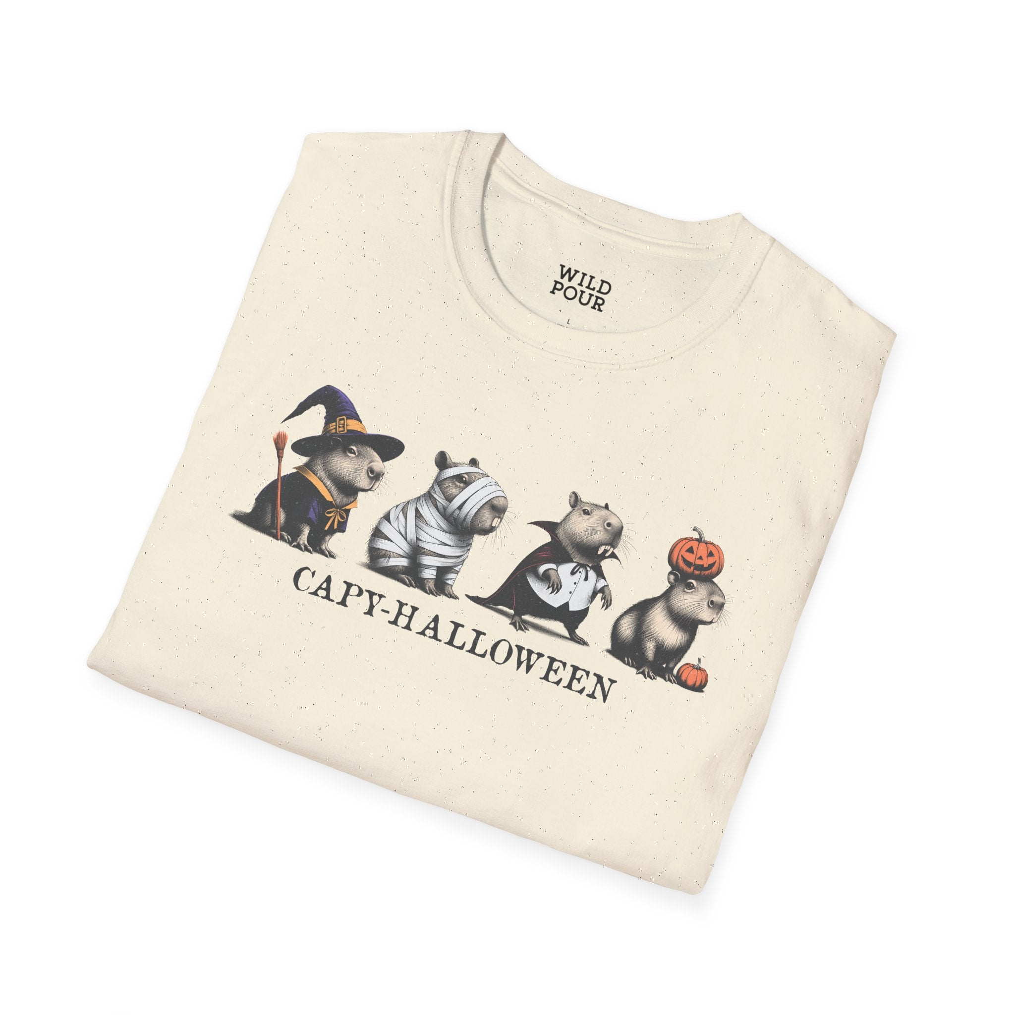 Capy Halloween Tee-Adult Tees-Wild Pour