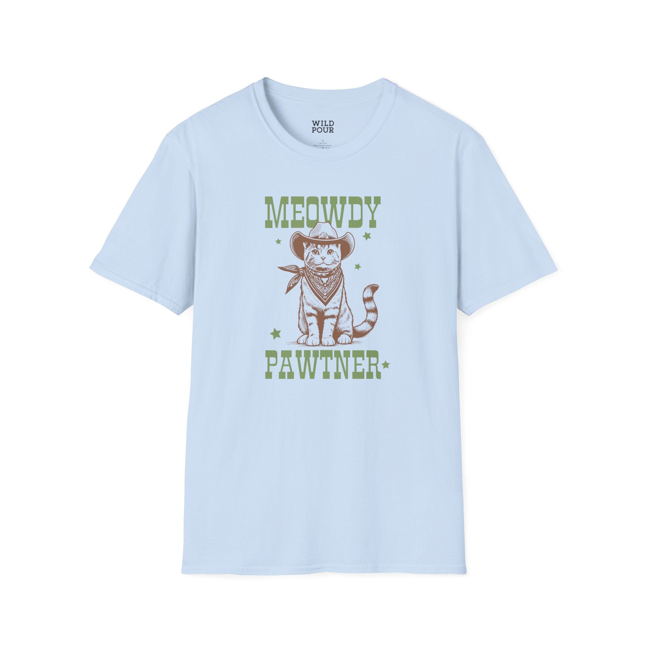 Meowdy Pawtner, Cat Tee-Adult Tees-Wild Pour