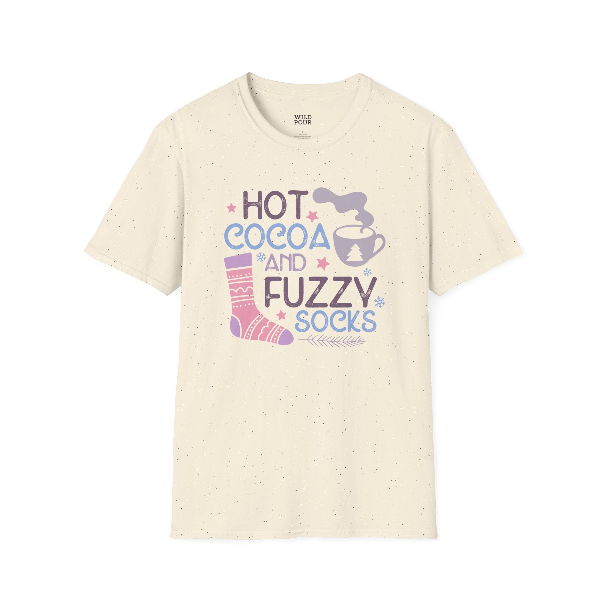 Hot Cocoa and Fuzzy Socks Tee-Adult Tees-Wild Pour