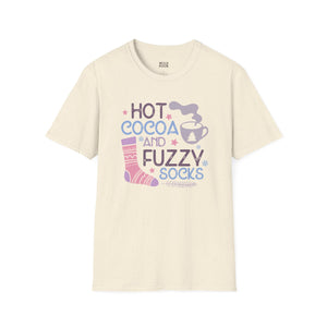 Hot Cocoa and Fuzzy Socks Tee-Adult Tees-Wild Pour