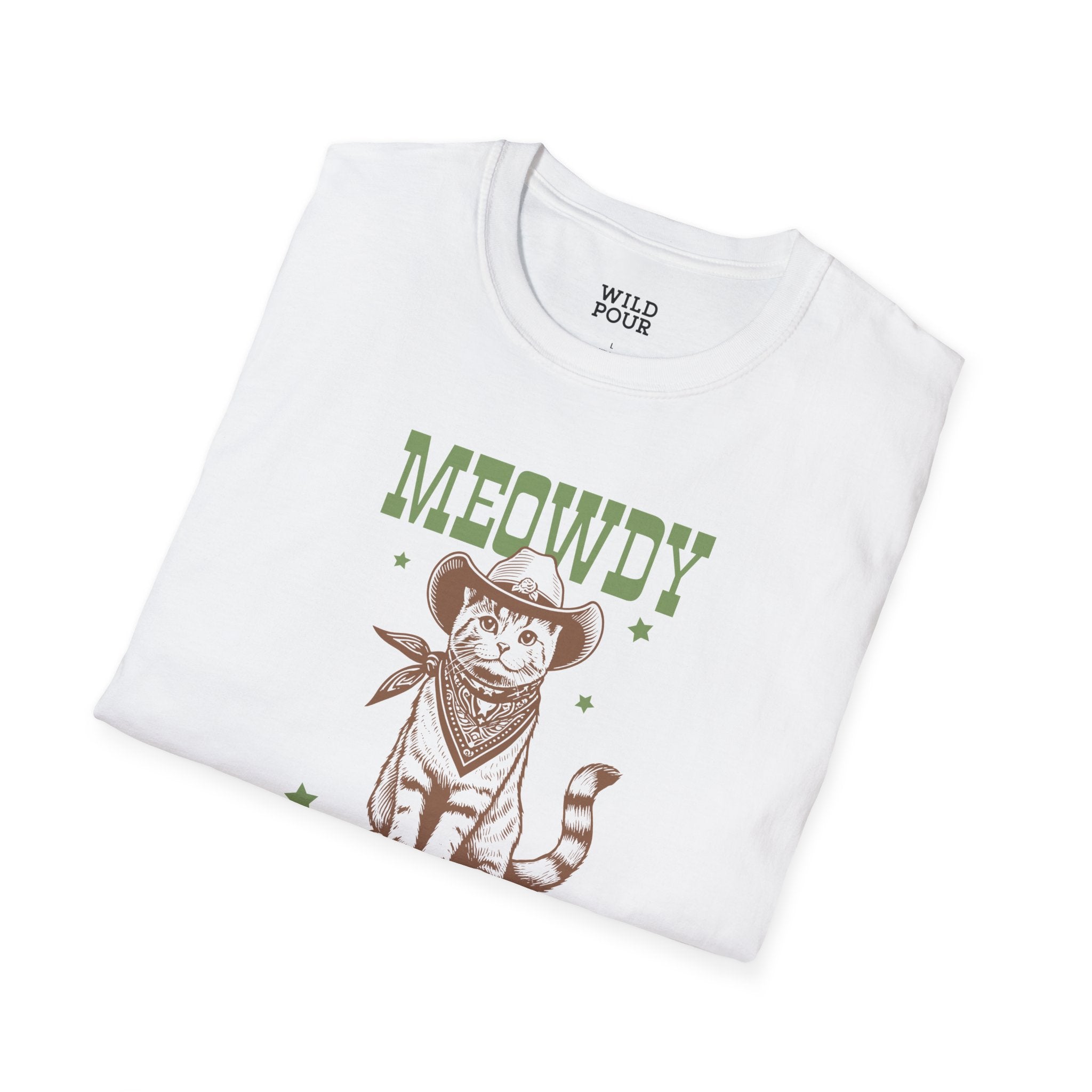 Meowdy Pawtner, Cat Tee-Adult Tees-Wild Pour