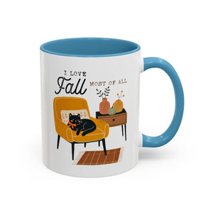 I Love Fall Most of All, Cozy Cat Mug-Mug-Wild Pour