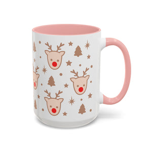 Red-Nosed Reindeer, Wrap-Around Holiday Mug-Mug-Wild Pour