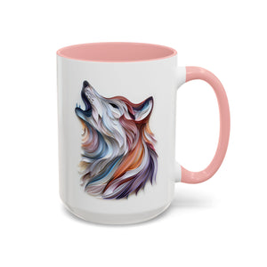 Howling Wolf, Paper Quilling Mug-Mug-Wild Pour