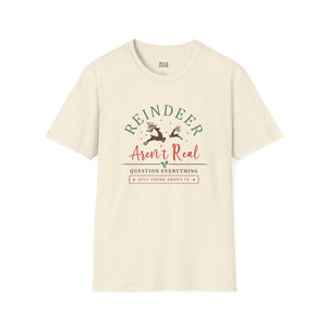 Reindeer Aren't Real Tee-Adult Tees-Wild Pour