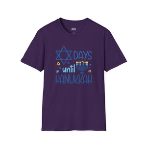 Days Until Hanukkah Tee-Adult Tees-Wild Pour