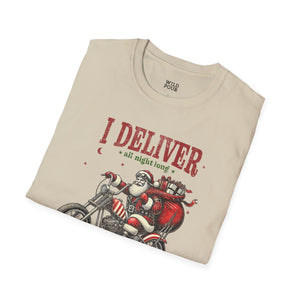 I Deliver All Night Long, Santa Tee - Ultra-soft and super comfy hoodies, made from a thick blend of cotton and polyester.