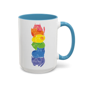 Rainbow Cat Stack Mug-Mug-Wild Pour