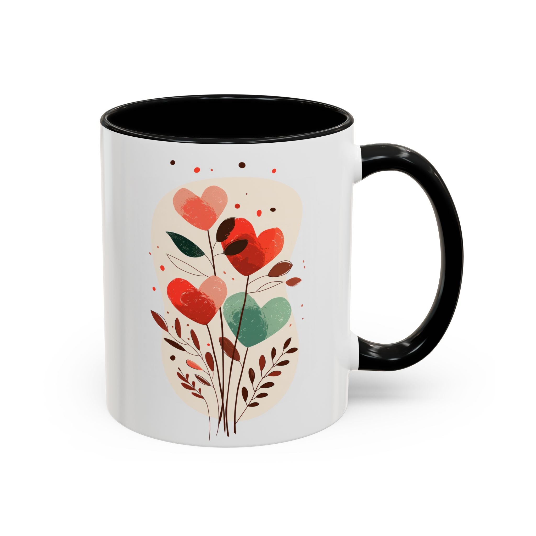 Heart Flowers Mug-Mug-Wild Pour