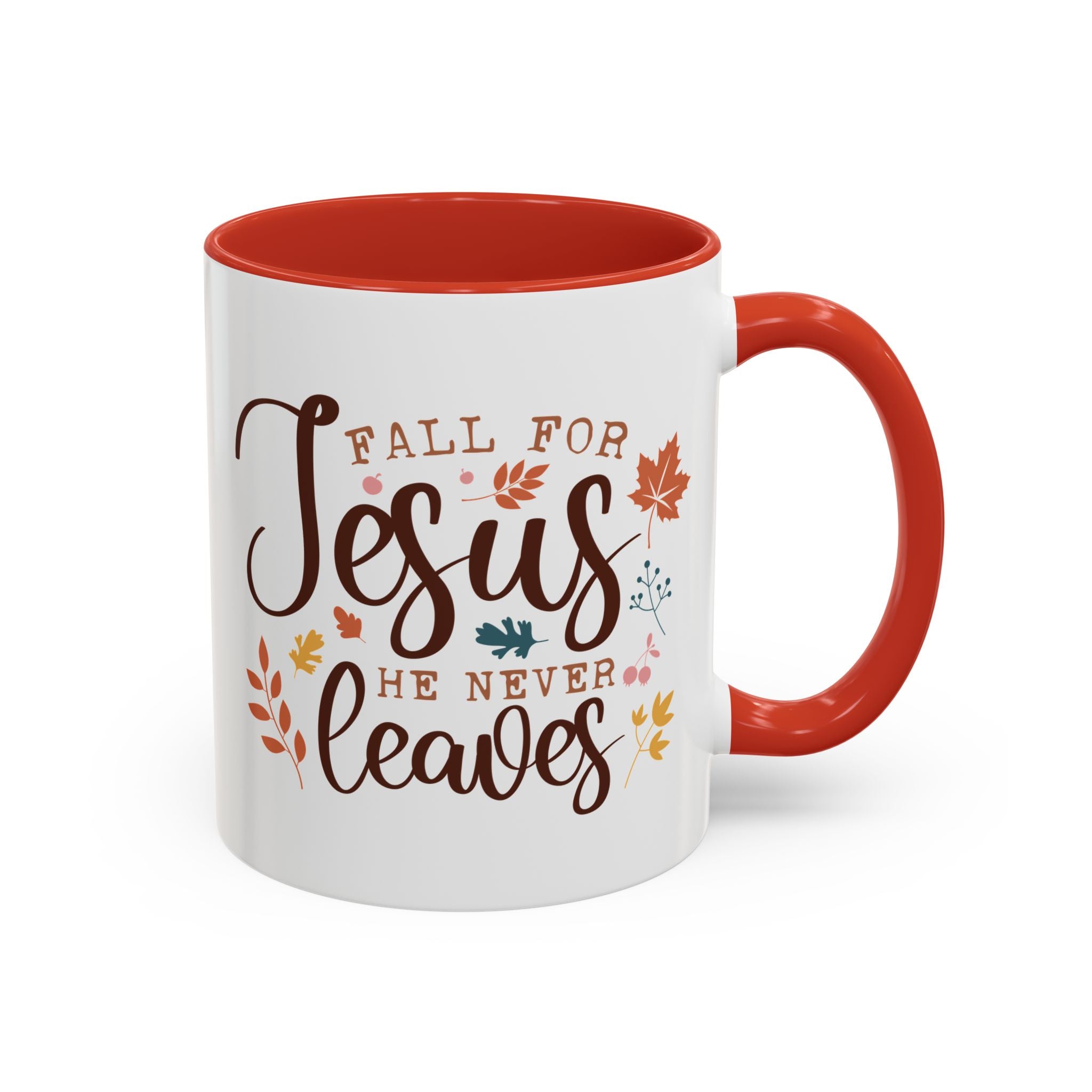 Fall for Jesus, He Never Leaves Mug-Mug-Wild Pour