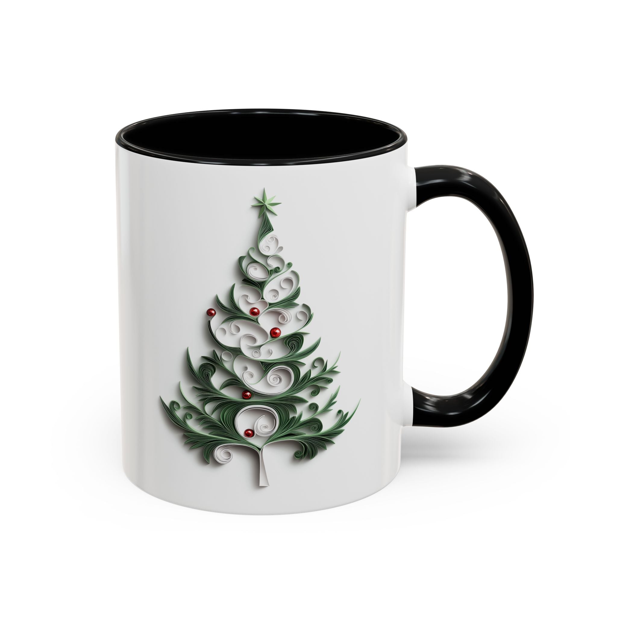 Christmas Tree, Paper Quilling Mug-Mug-Wild Pour