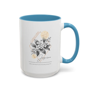 December - January, Jasmine, Capricorn, Zodiac Birth Month Mug-Mug-Wild Pour