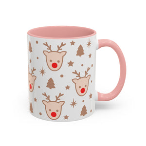 Red-Nosed Reindeer, Wrap-Around Holiday Mug-Mug-Wild Pour