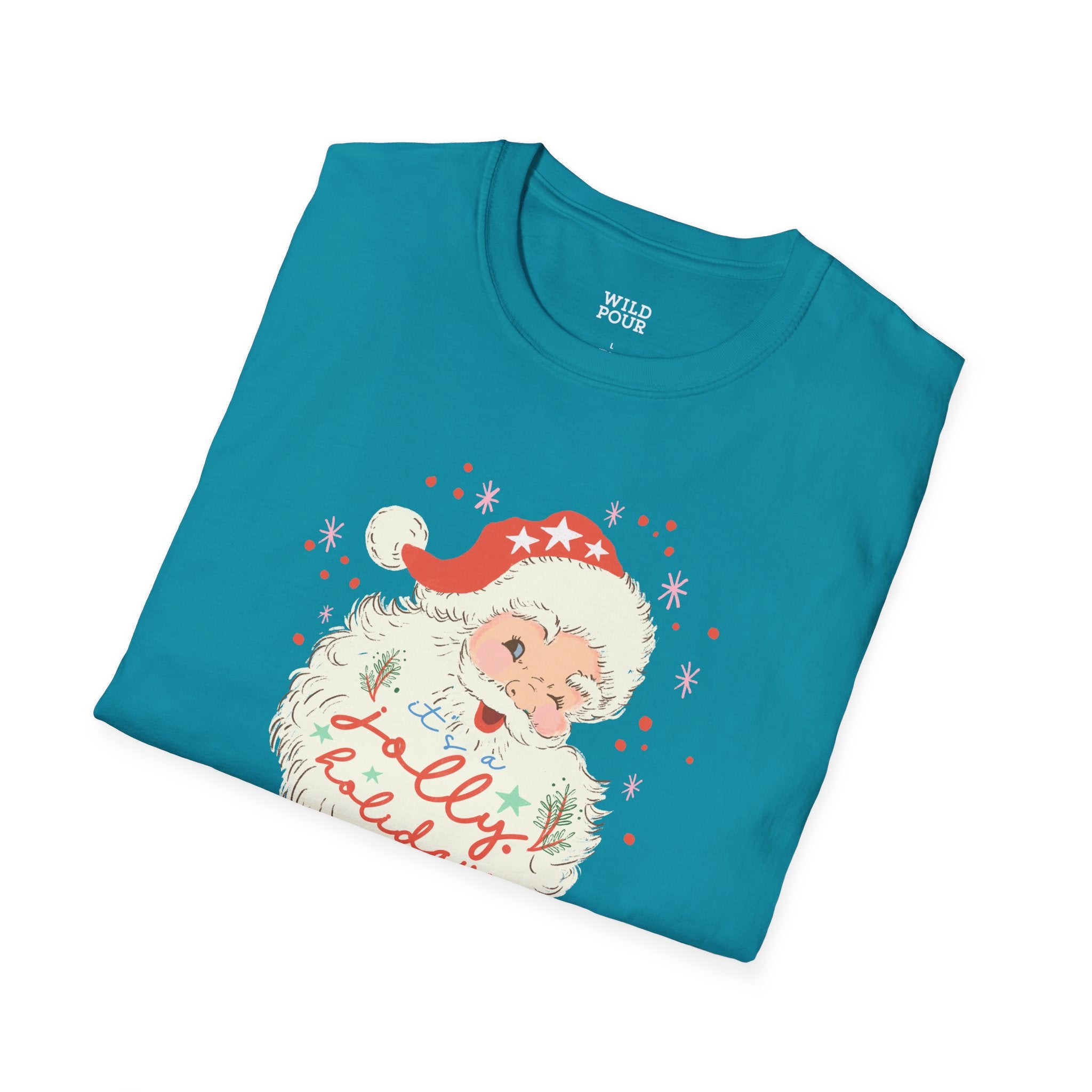 It's a Jolly Holiday, Santa Tee-Adult Tees-Wild Pour