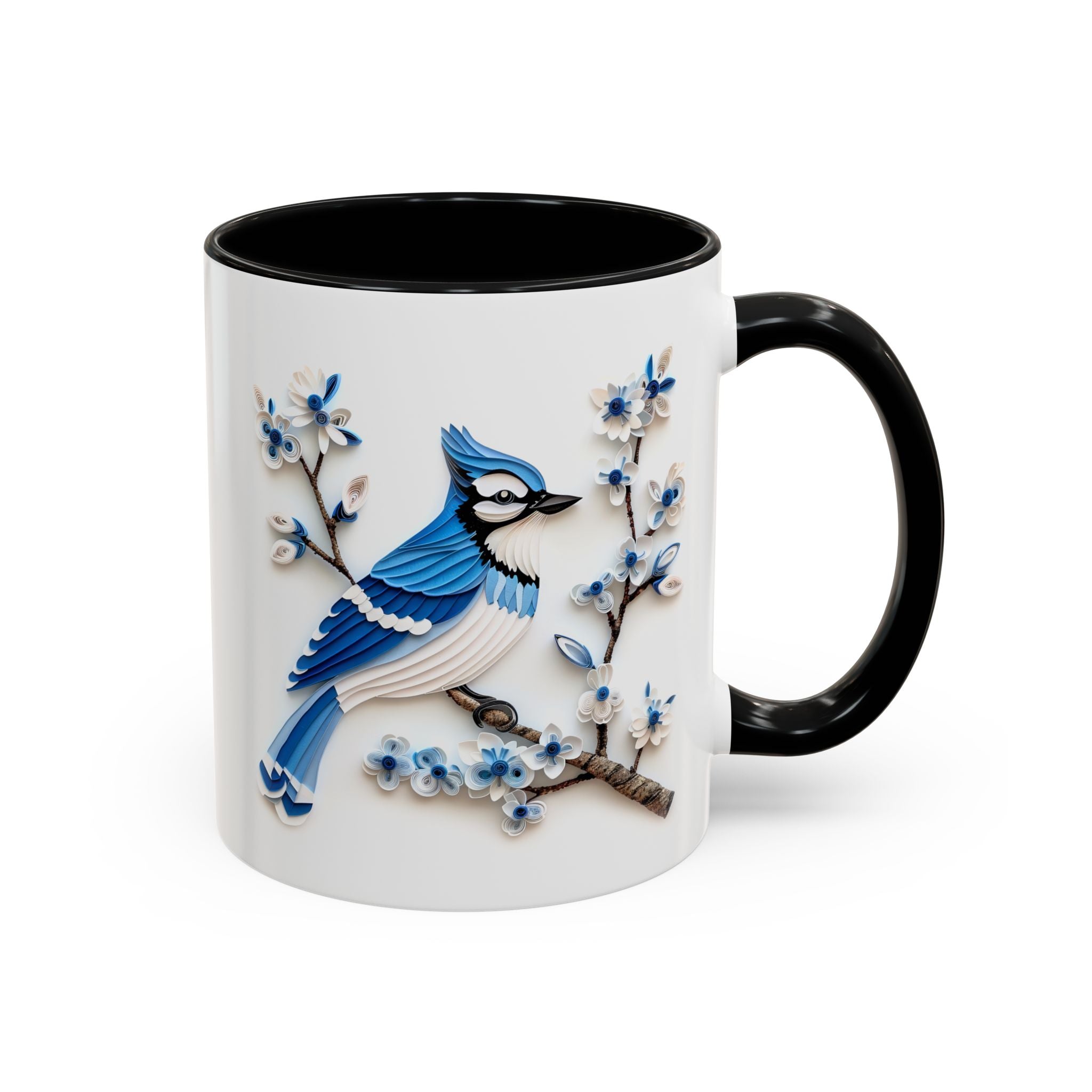 Blue Jay, Paper Quilling Mug-Mug-Wild Pour