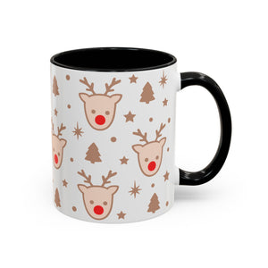 Red-Nosed Reindeer, Wrap-Around Holiday Mug-Mug-Wild Pour